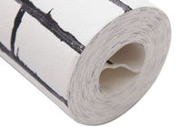 Fausse bâche de mur de briques blanche/frottement démontable de papier peint de vinyle de PVC - résistance