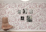Papier peint floral rustique de feuille rouge-brun lavable pour la décoration de mur