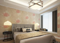 Papier peint rustique de décoration de Chambre de style d'abricot imperméable avec le modèle floral