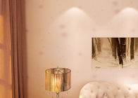 Papier peint intérieur démontable de salon avec le modèle floral pourpre mauve-clair