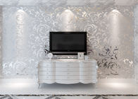 papier peint moderne européen de gris argenté de la conception 3D pour le fond des chambres à coucher TV