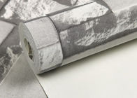 Papier peint lavable moderne de cuisine de vinyle avec le modèle blanc de la pierre 3D, petit pain 0.53*10m/