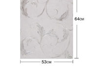Decorative Embossed Vinyl Country Style Wallpaper with Grey Leaf Pattern , CSA Standard