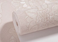 Commercial Embossed Country Style Wallpaper With Floral Pattern , 0.53*10m Size