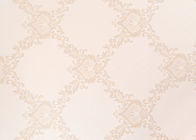 Papier peint européen de style de damassé classique lavable pour le ménage, couleur beige