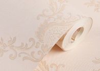 Papier peint européen de style de damassé classique lavable pour le ménage, couleur beige