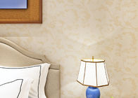 Papier peint beige de style de pays européen avec non - le papier tissé, revêtement mural de chambre à coucher