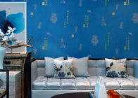 Wallcovering non tissé bleu de style chinois de carton insonorisé pour le salon/chambre à coucher
