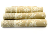 Papier peint inspiré asiatique du salon 0.53*10/couleur orientée asiatique de beige de papier peint