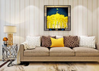 Wallcovering moderne non tissé de papier peint à la maison de beige pour le salon, modèle de rayures