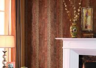 Imperméabilisez le décor européen de maison de papier peint de style pour le salon, pavé rond/modèle en bois de grain