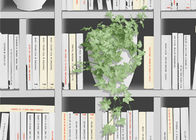 Les plantes vertes et les livres imprimant 3D à la maison Wallpaper le style concis moderne pour le café