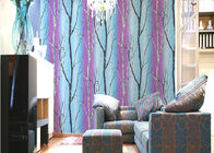 Papier peint rayé contemporain de décoration de pièce d'impression d'arbre avec le matériel de PVC