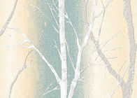 Papier peint rayé contemporain de décoration de pièce d'impression d'arbre avec le matériel de PVC