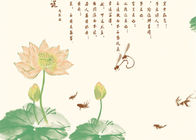 Revêtement mural contemporain de modèle animal de Lotus de style chinois pour la décoration de pièce/restaurant
