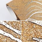 Décoration de papier peint de boîte de nuit bronzant la couleur d'or de particules de fibre d'usine