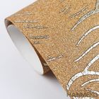 Décoration de papier peint de boîte de nuit bronzant la couleur d'or de particules de fibre d'usine