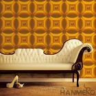 La couleur d'or 3D décoratif autoguident le papier peint, papier peint de PVC pour l'intérieur de Chambre