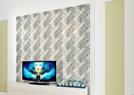 Moisture Proof Modern Removable Wallpaper with Silver Geometric Pattern