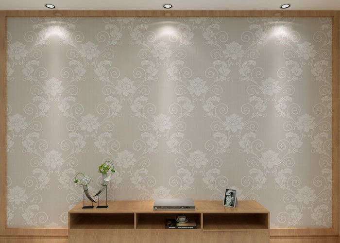 Sliver Floral Pattern Modern Removable Wallpaper for Living Room