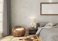 Papier peint démontable moderne de relief de modèle de feuille pour la chambre à coucher avec le matériel de vinyle