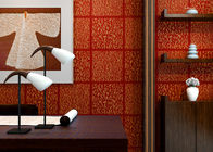 Plaids rouges bronzant les revêtements muraux contemporains décorant à la maison le papier peint