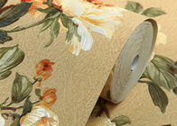 Papier peint détachable démontable de style campagnard, revêtement mural de relief profond de fleur de PVC