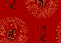 Papier peint inspiré asiatique de décoration de pièce de travaux et de modèles de Chinois avec le matériel de PVC pour l'hôtel